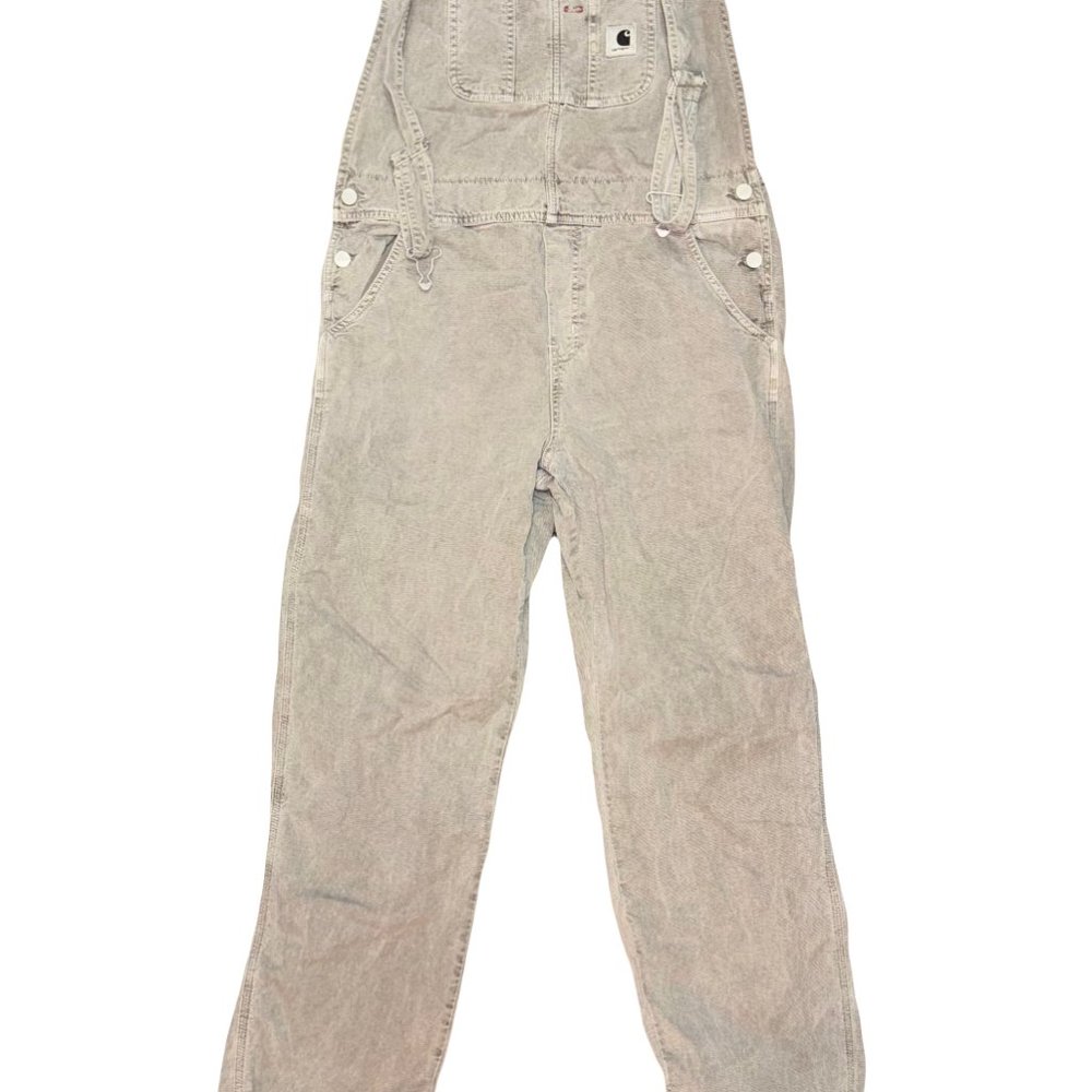 Gray Unisex Carhartt Overalls - Durable and Comfortable Workwear - Large